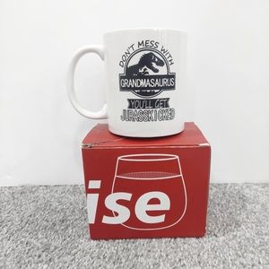 Coffee Mug 11oz Don't Mess With Grandmasaurus You'll Get Jurasskicked White